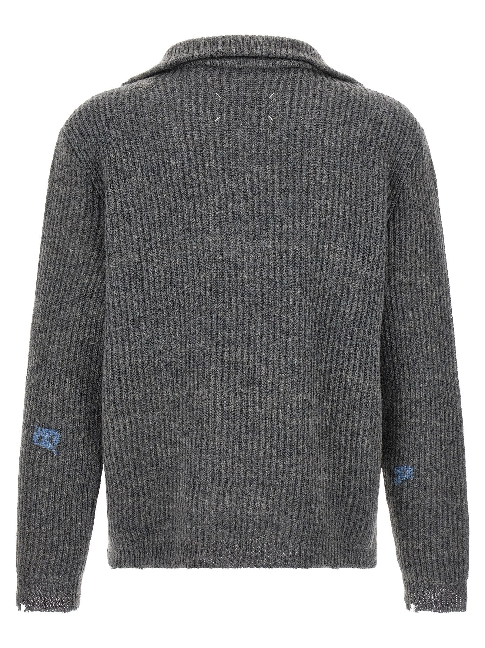 Cárdigan de lino gris Maison Margiela