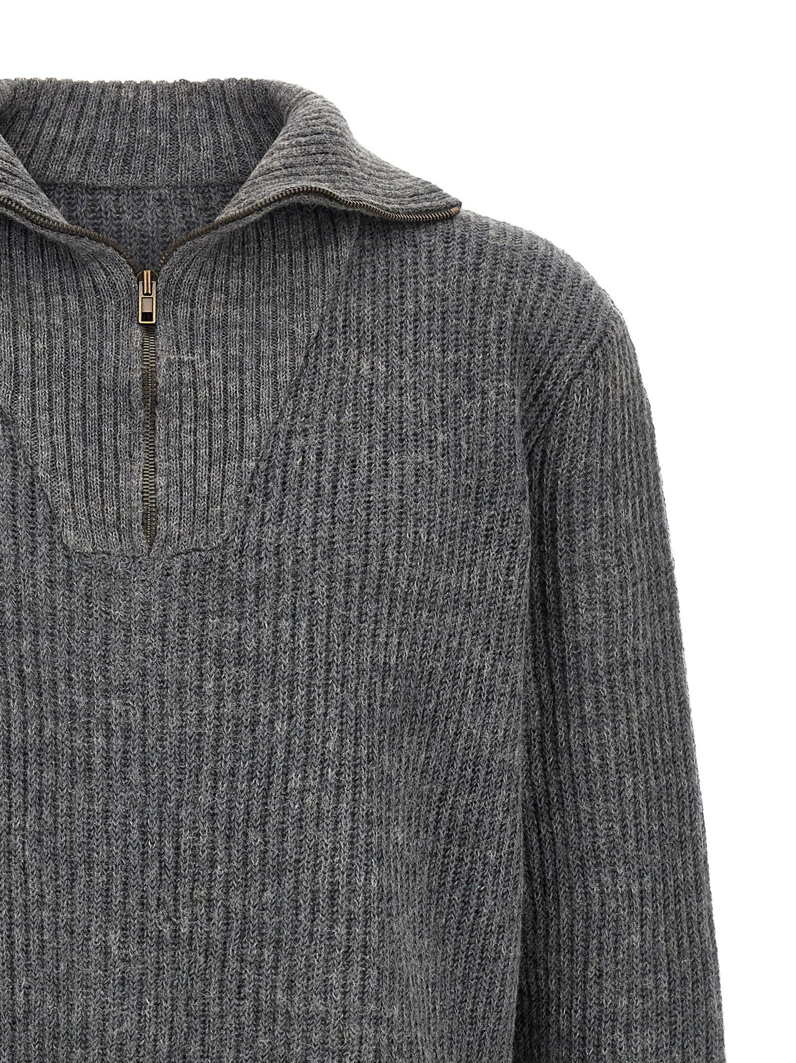 Cárdigan de lino gris Maison Margiela