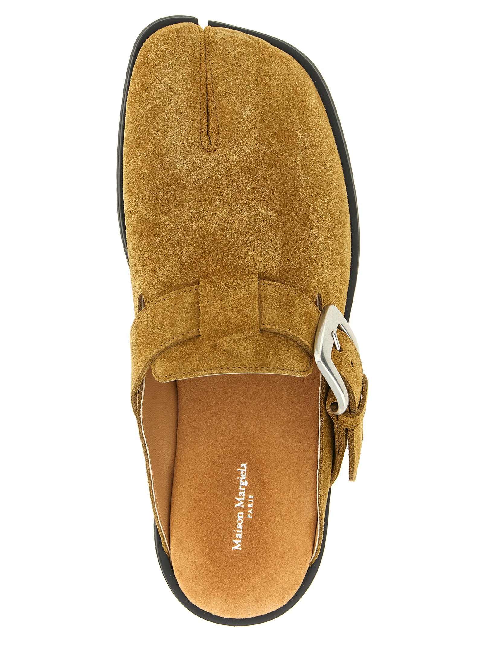 Mules de piel de becerro marrón Maison Margiela