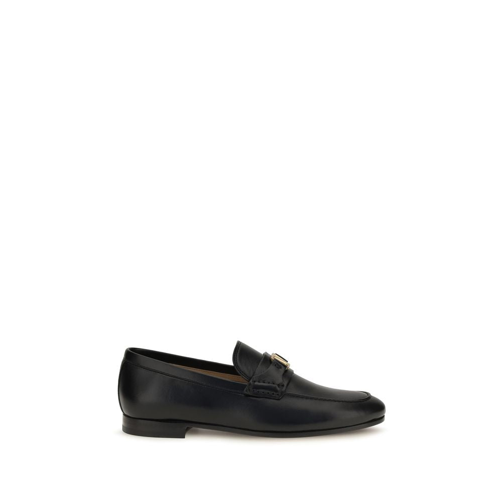 Mocasines sin cordones Valentino Garavani de piel de becerro negra Bos Taurus