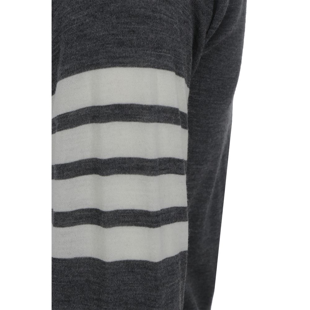 Cárdigan Thom Browne de lana gris Oves Aries