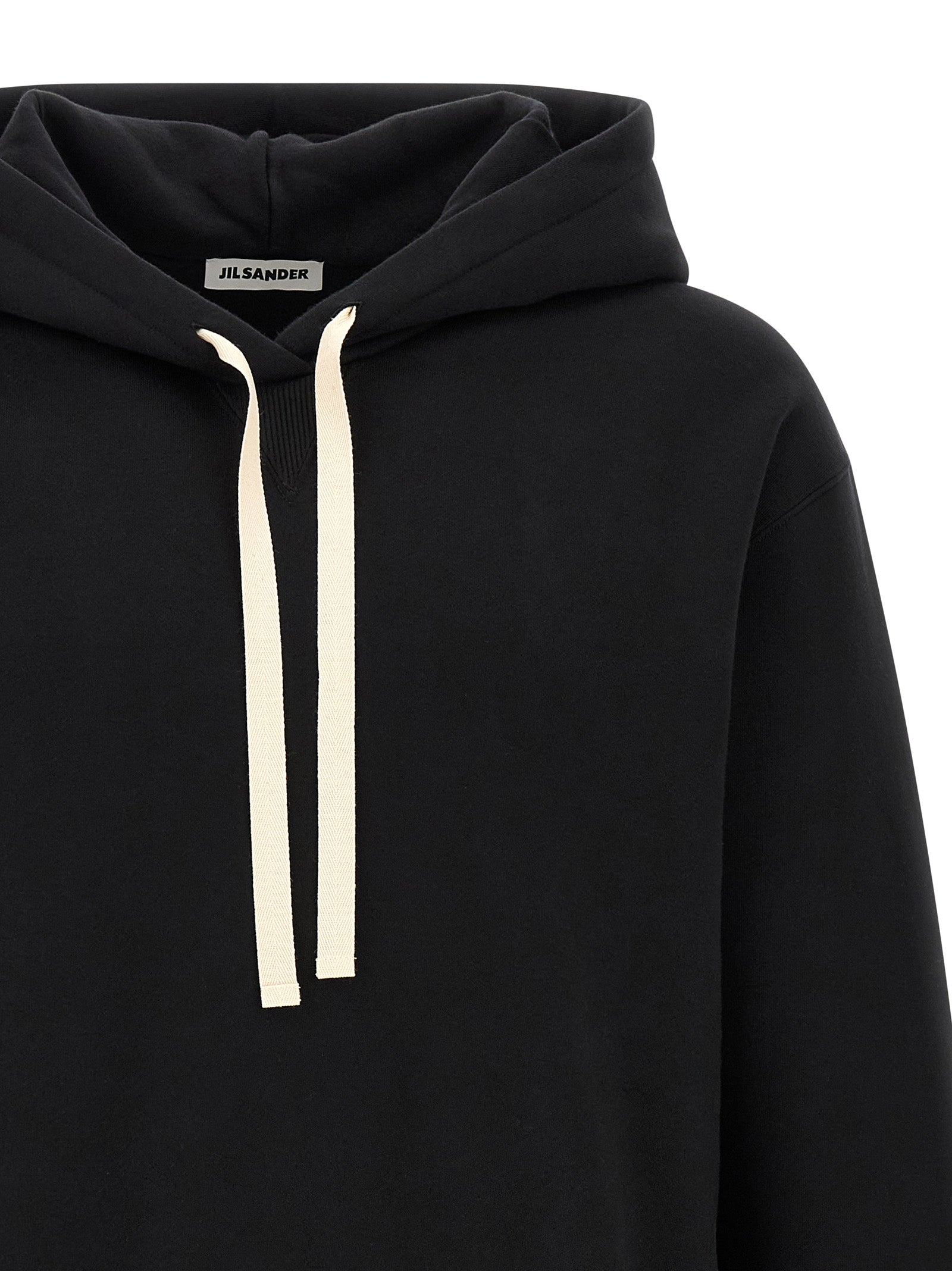 Sudadera Jil Sander negra de algodón