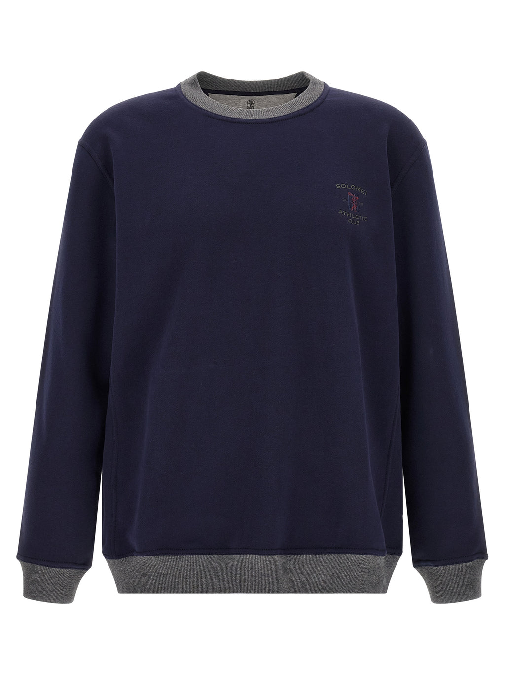 Sudadera azul de algodón Brunello Cucinelli