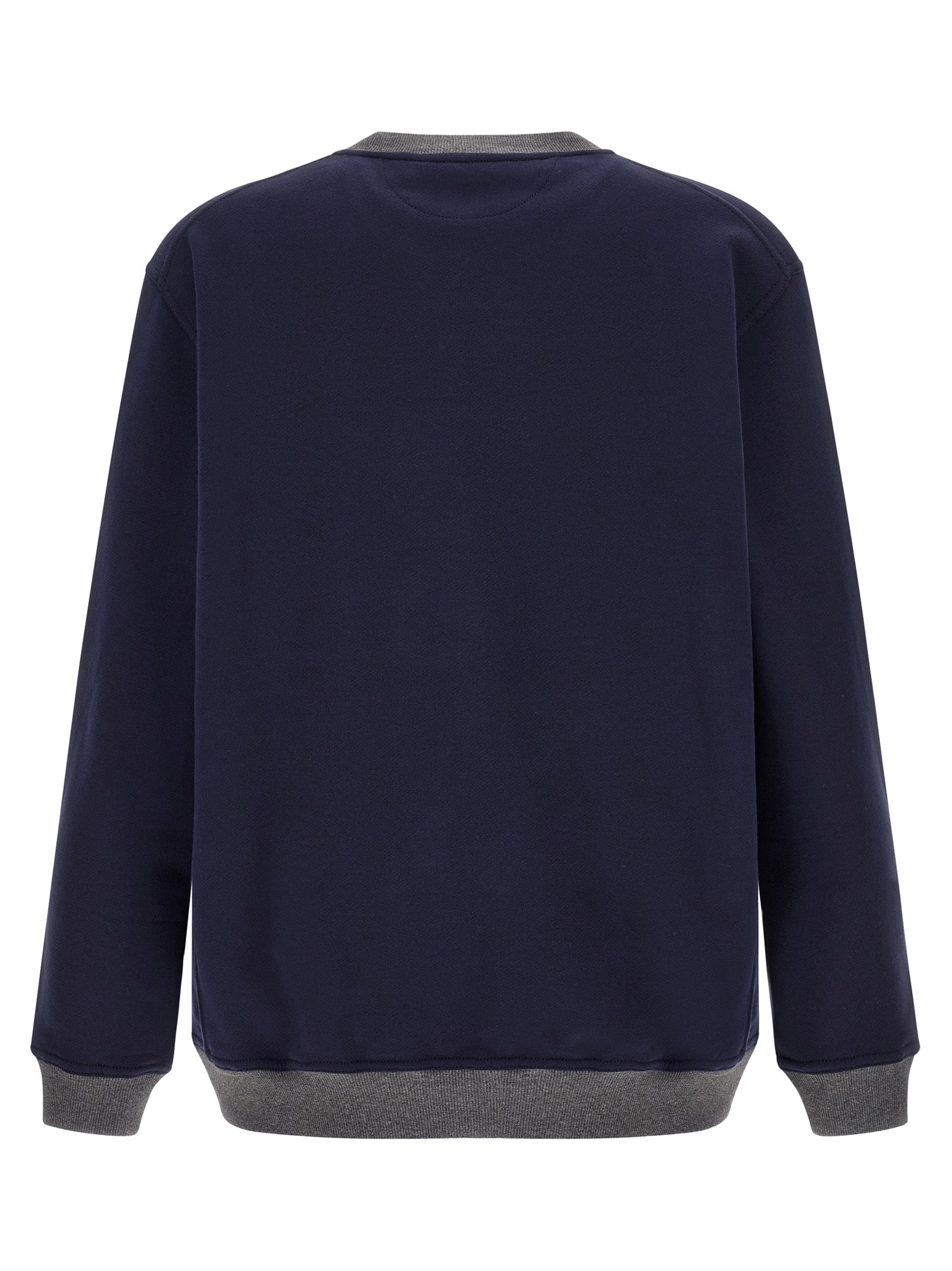 Sudadera azul de algodón Brunello Cucinelli