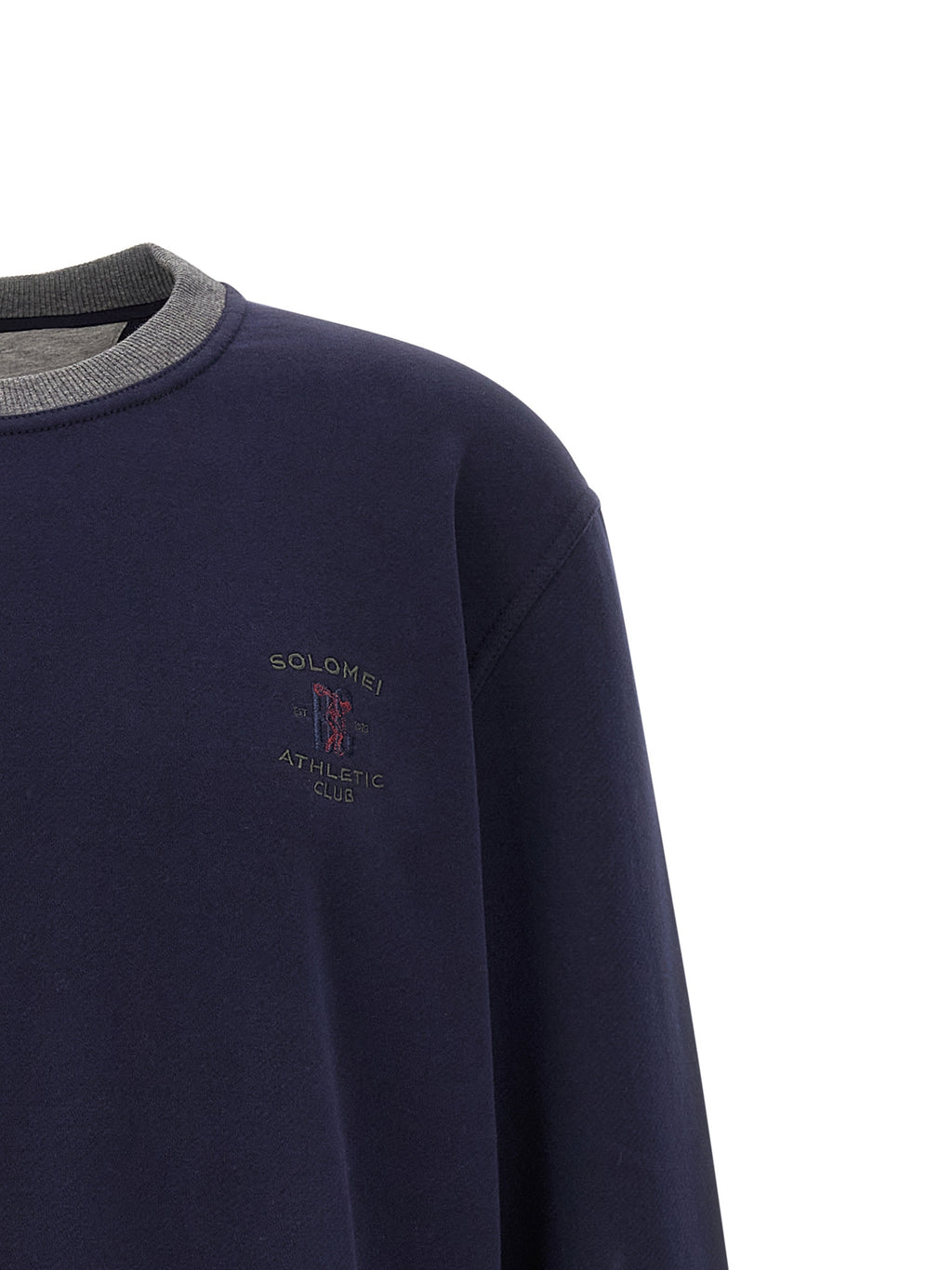 Sudadera azul de algodón Brunello Cucinelli