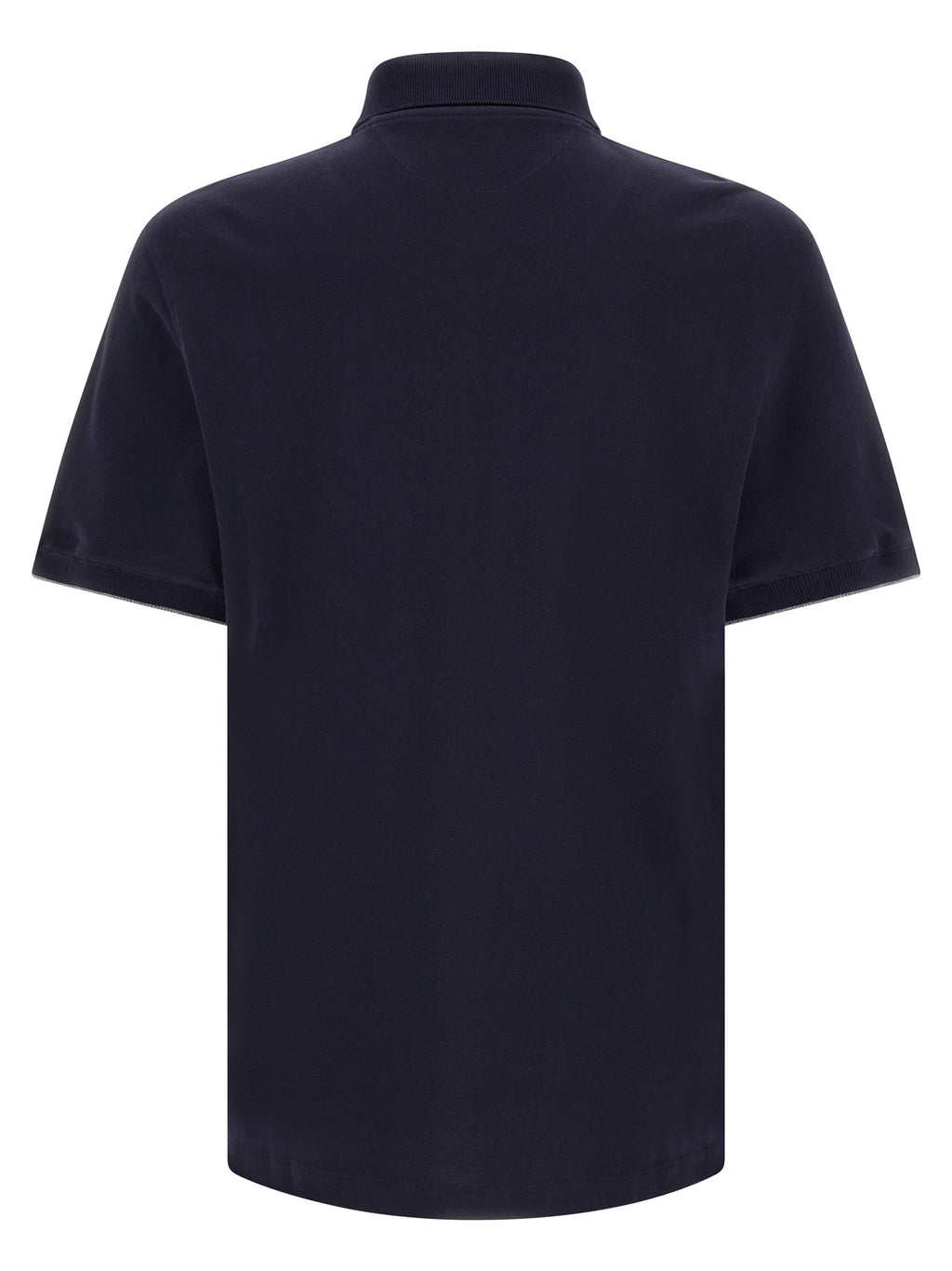 Polo azul de algodón de Brunello Cucinelli