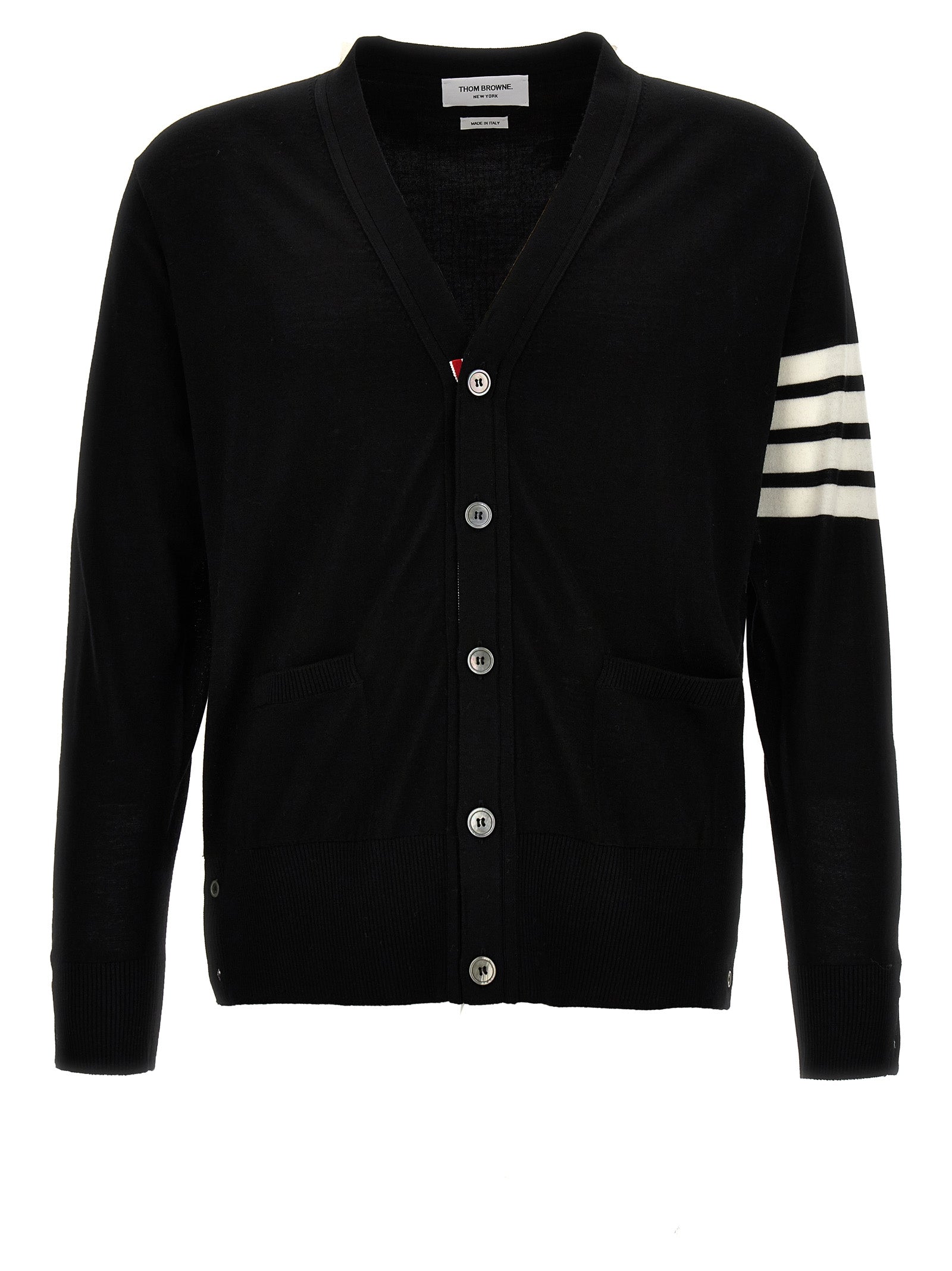 Cárdigan Thom Browne negro de lana virgen