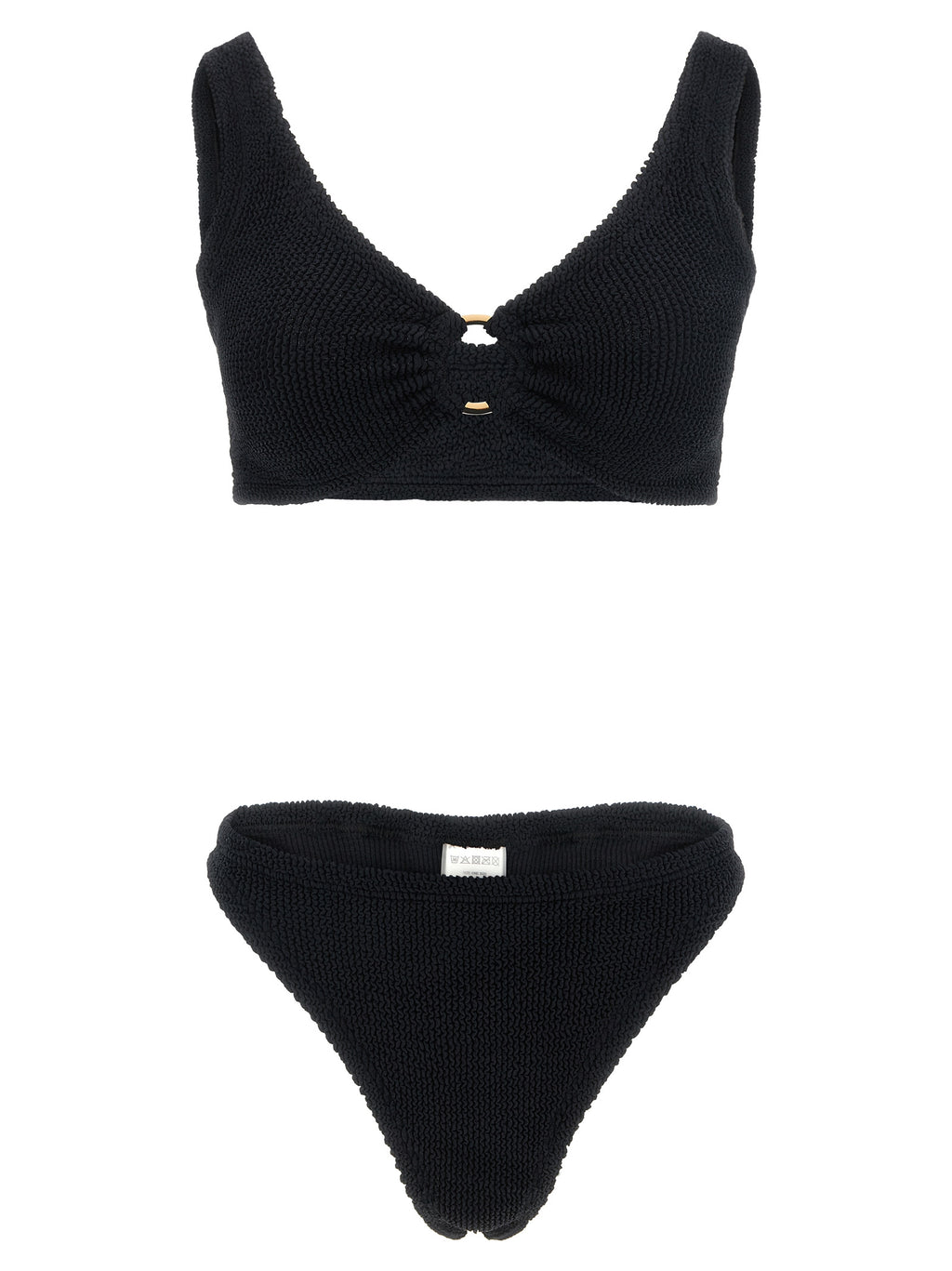 Bikini Hunza G negro de poliamida