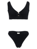 Bikini Hunza G negro de poliamida