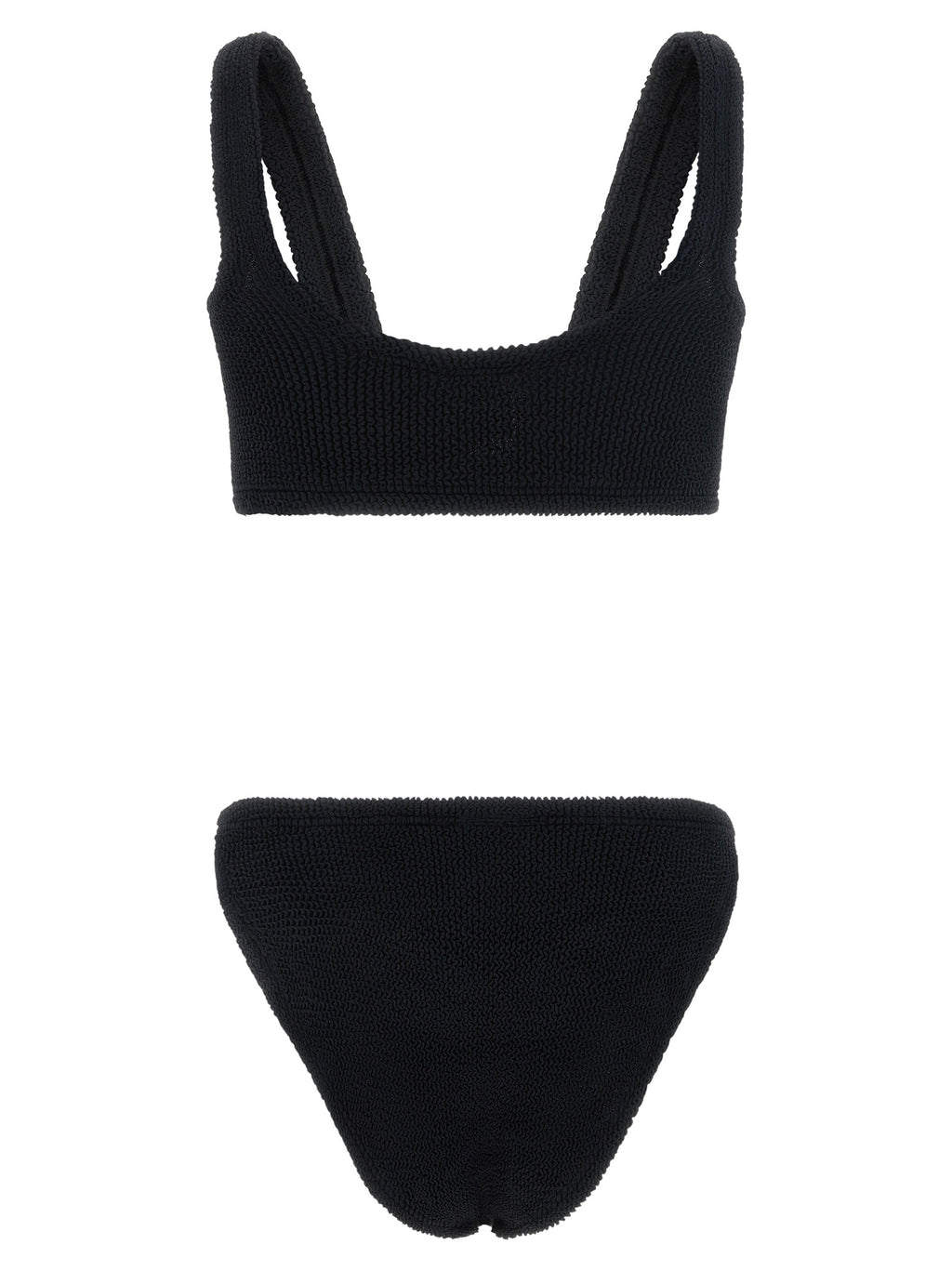 Bikini Hunza G negro de poliamida