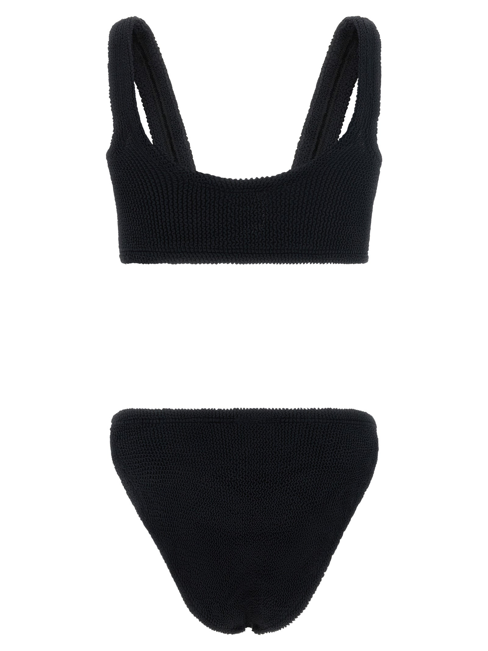 Bikini Hunza G negro de poliamida