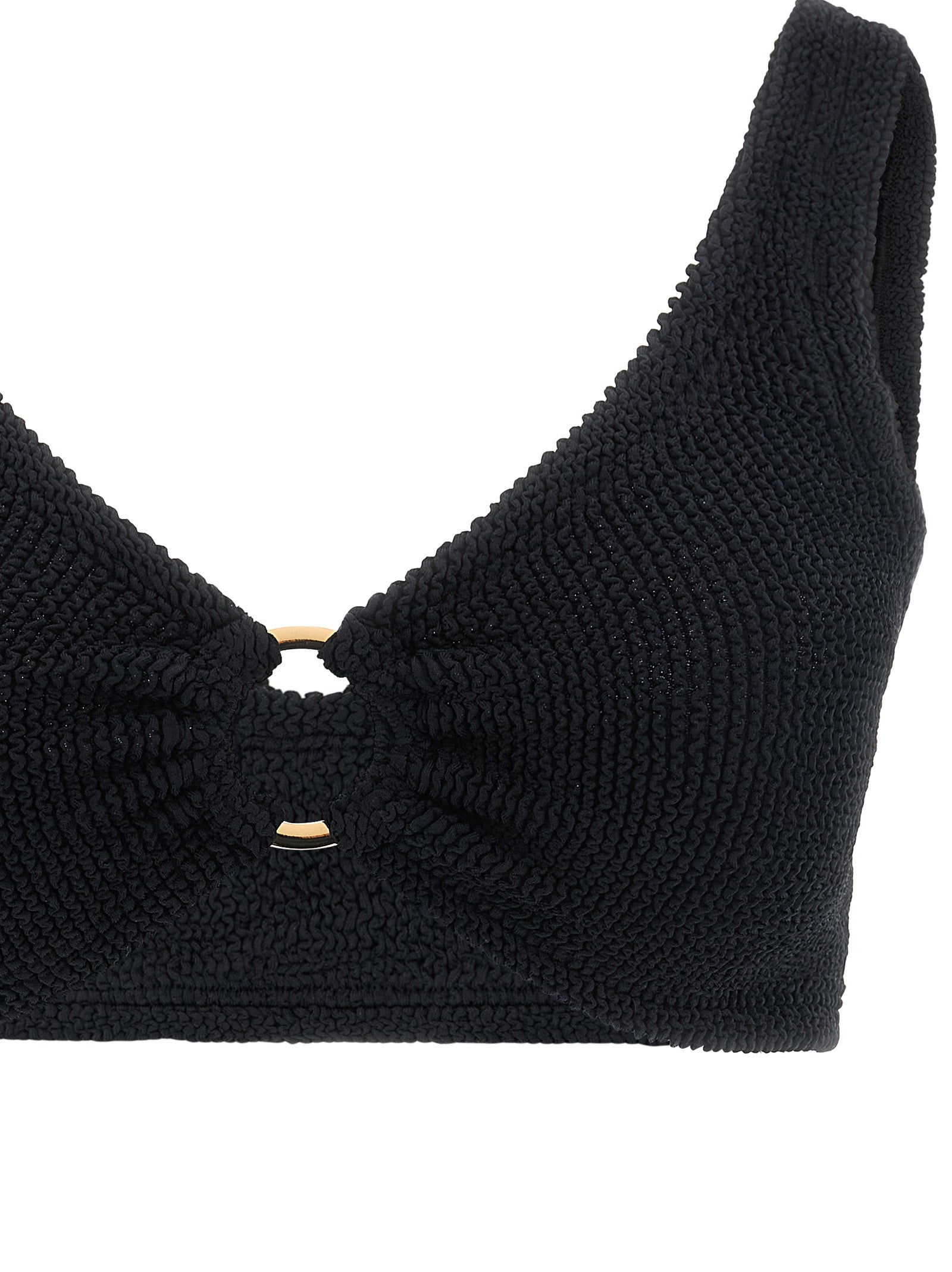 Bikini Hunza G negro de poliamida