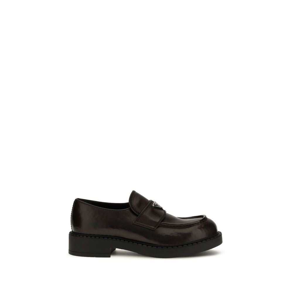Mocasines slip-on de piel de becerro marrón Bos Taurus de Prada