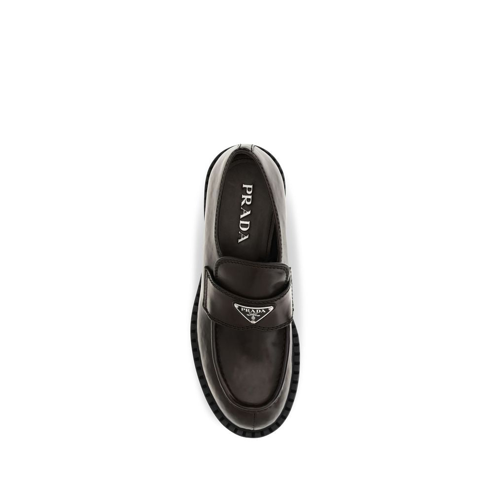 Mocasines slip-on de piel de becerro marrón Bos Taurus de Prada