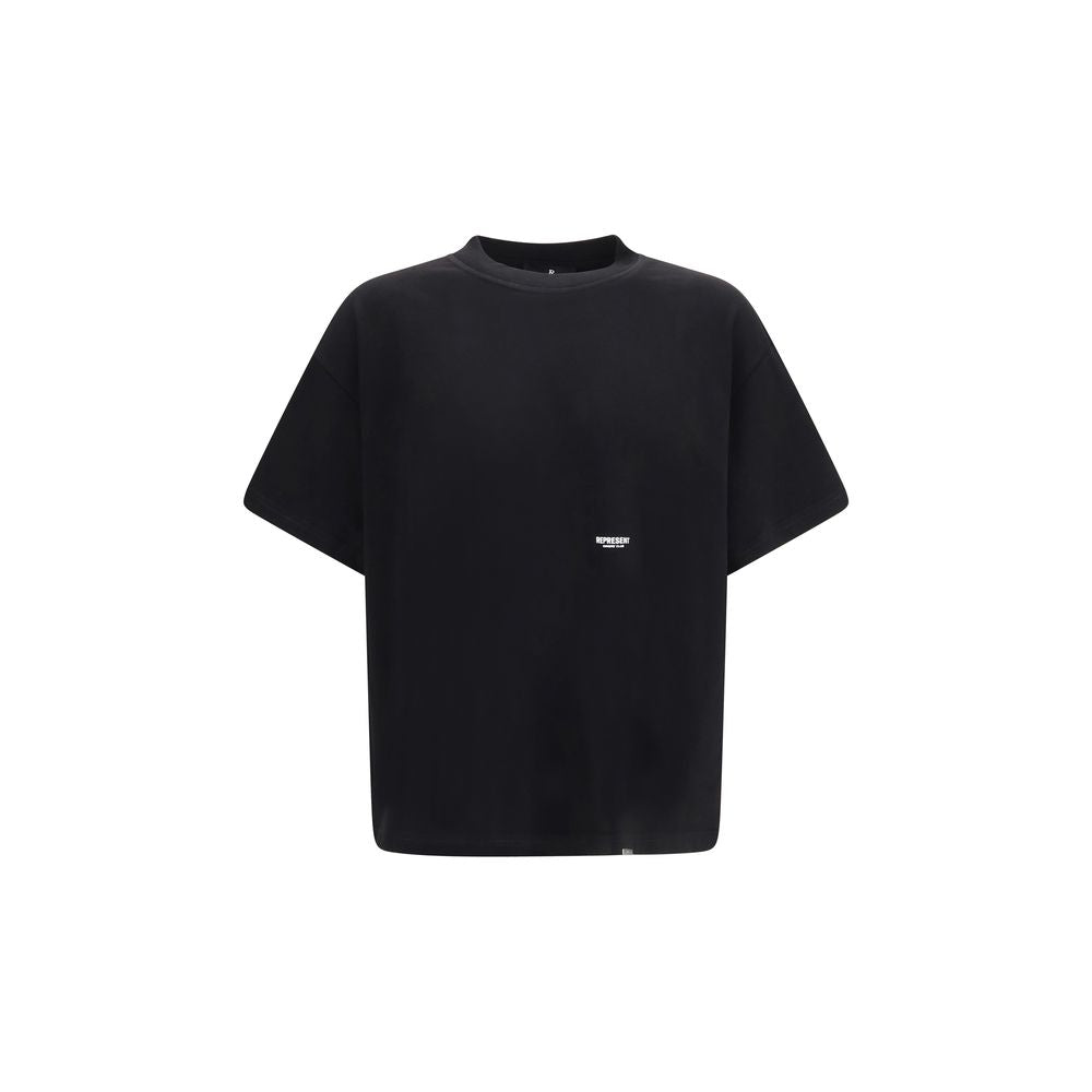 Camiseta negra de algodón con el diseño Represent