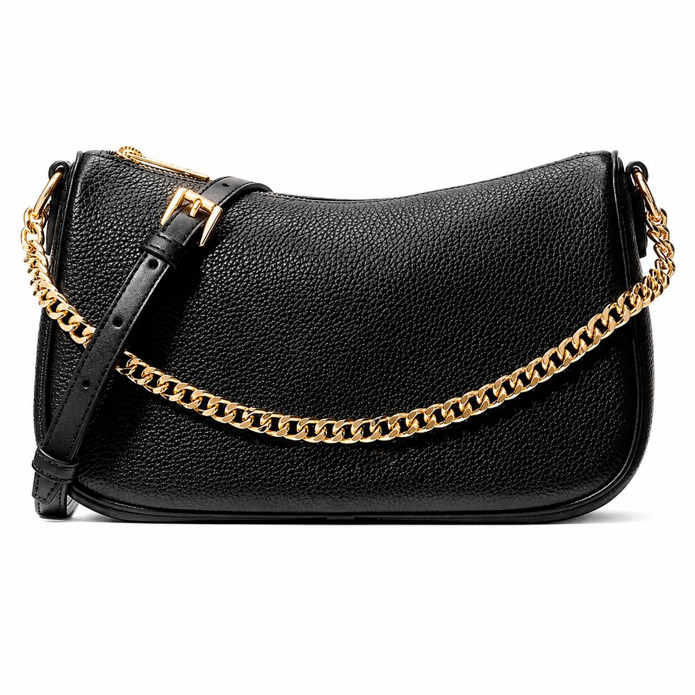 Michael Kors Black Leather Shoulder Bag