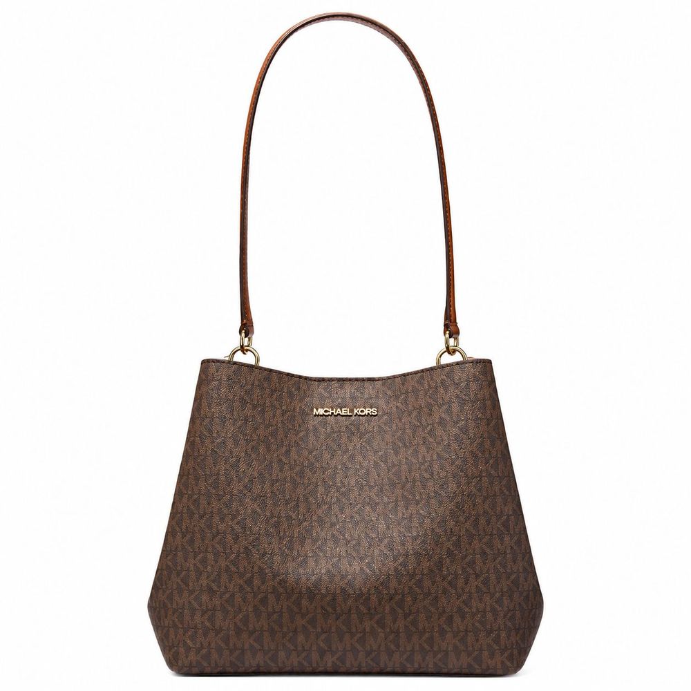 Michael Kors Brown Canvas Shoulder Bag