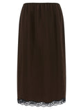 Twinset Brown Marabou Midi Skirt