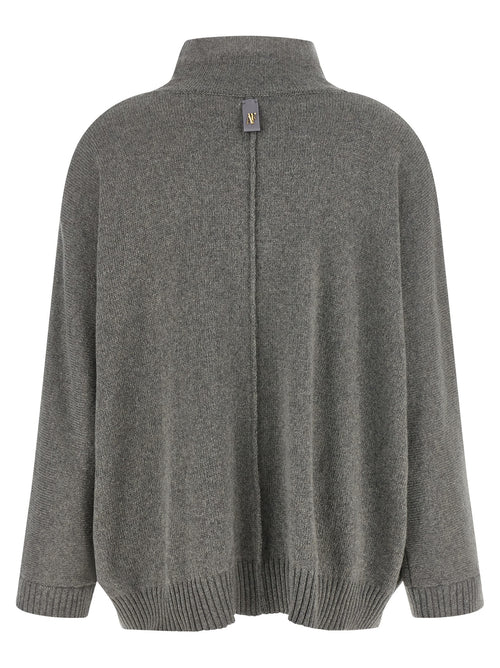 Alberta Ferretti Gray Cashmere Cardigan