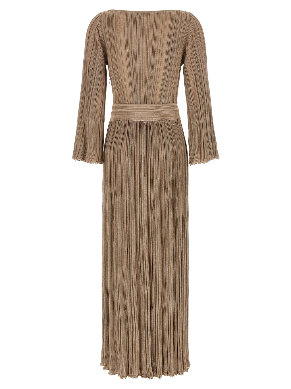 ANTONINO VALENTI Gold Viscose Long Dress