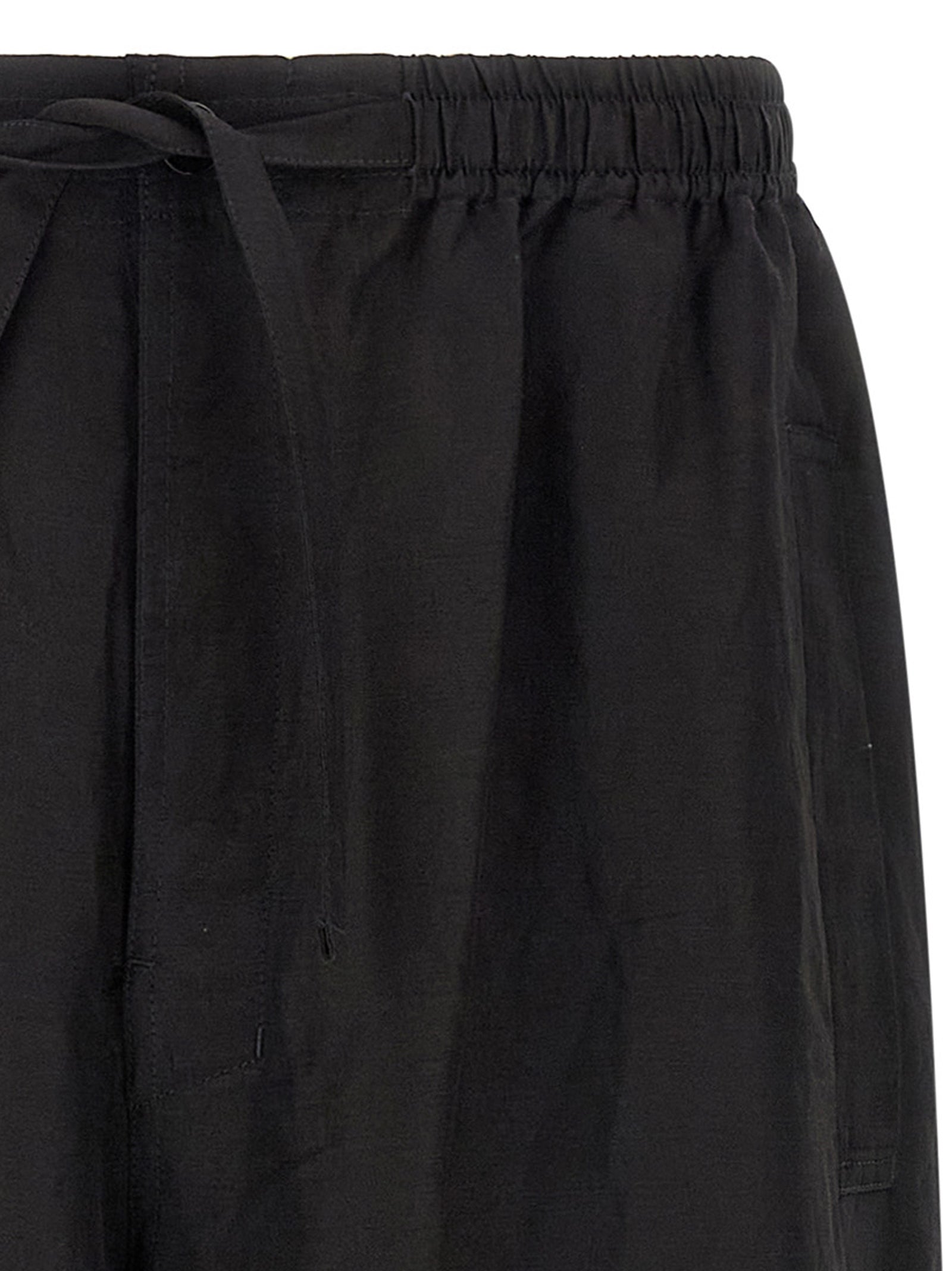 Lemaire Black Linen Casual Pants