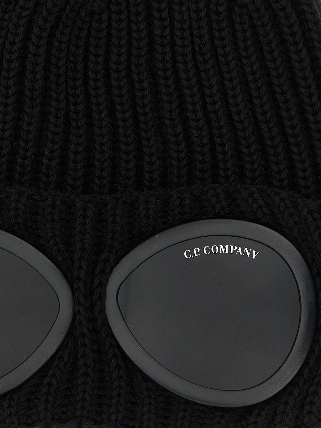 C.P. Company Black Wool Beanie