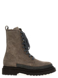 Brunello Cucinelli Gray Leather Ankle Boots