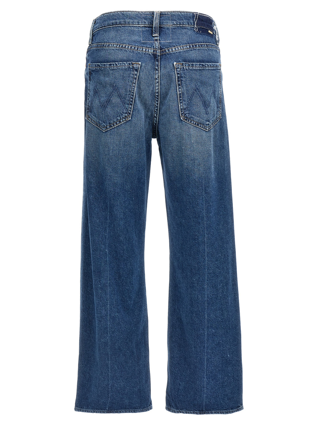 Mother Denim Blue Cotton Straight-Leg Jeans