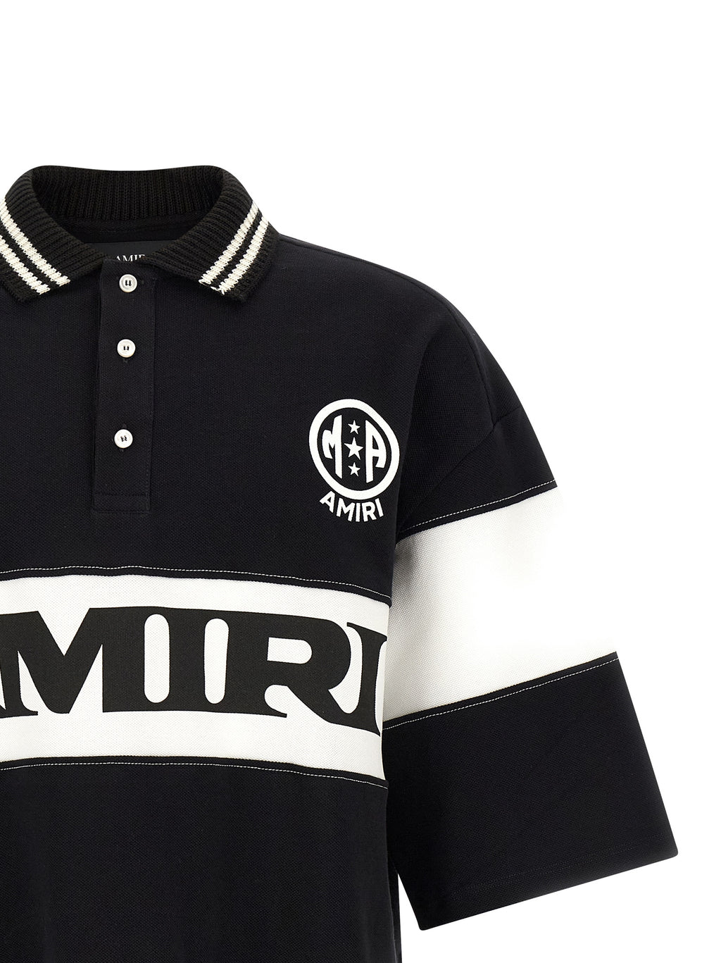 Amiri Bicolor Cotton Polo Shirt