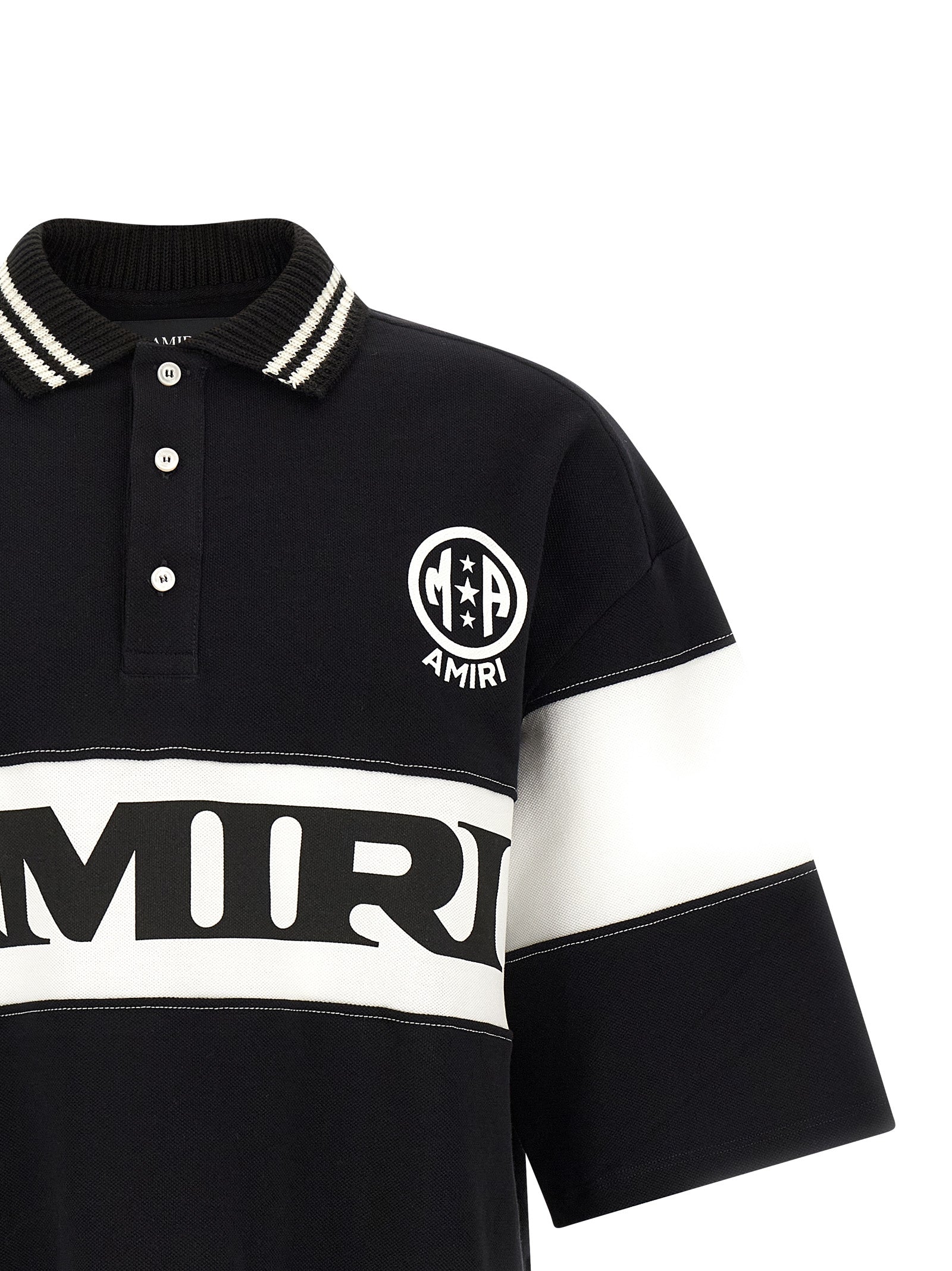 Amiri Bicolor Cotton Polo Shirt
