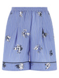 LE TWINS Blue Cotton Bermuda Shorts