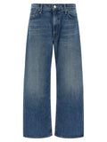 Mother Denim Blue Cotton Relaxed Fit Jeans