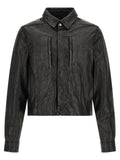 Rick Owens Black Lamb Leather Leather Jacket