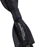 Dolce & Gabbana Black Diamond Pattern Adjustable Neck Papillon Bow Tie