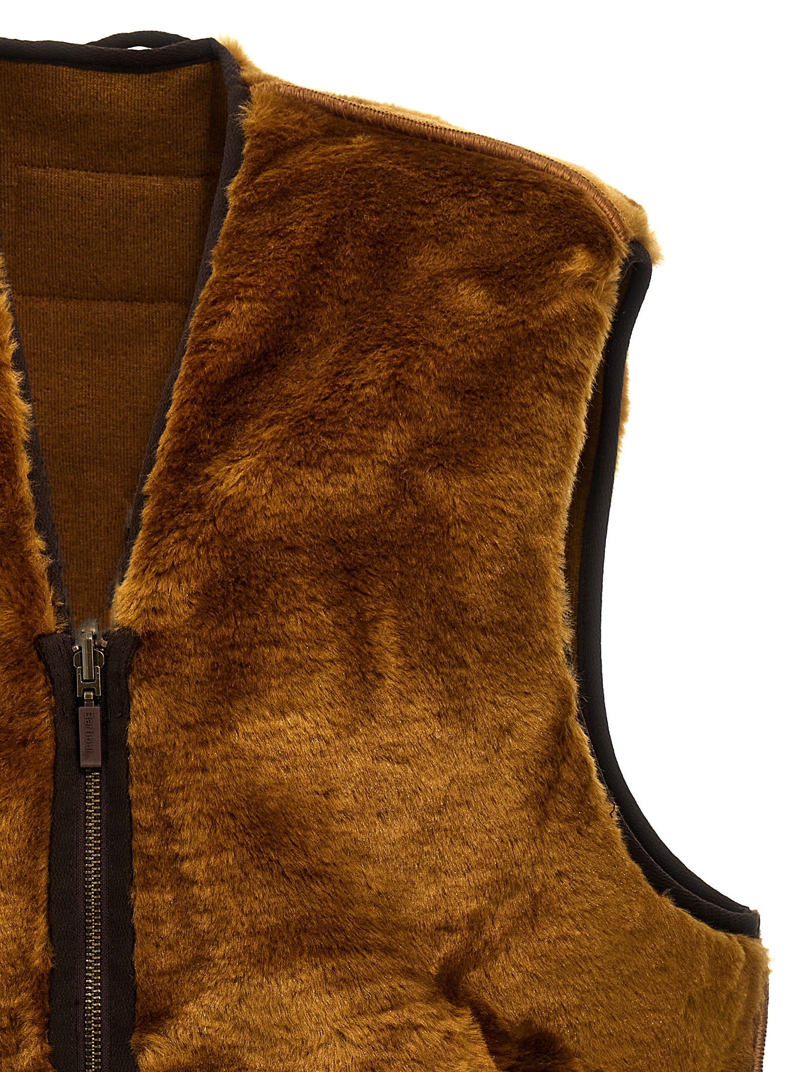 Barbour Brown Polyester Sleeveless Jacket
