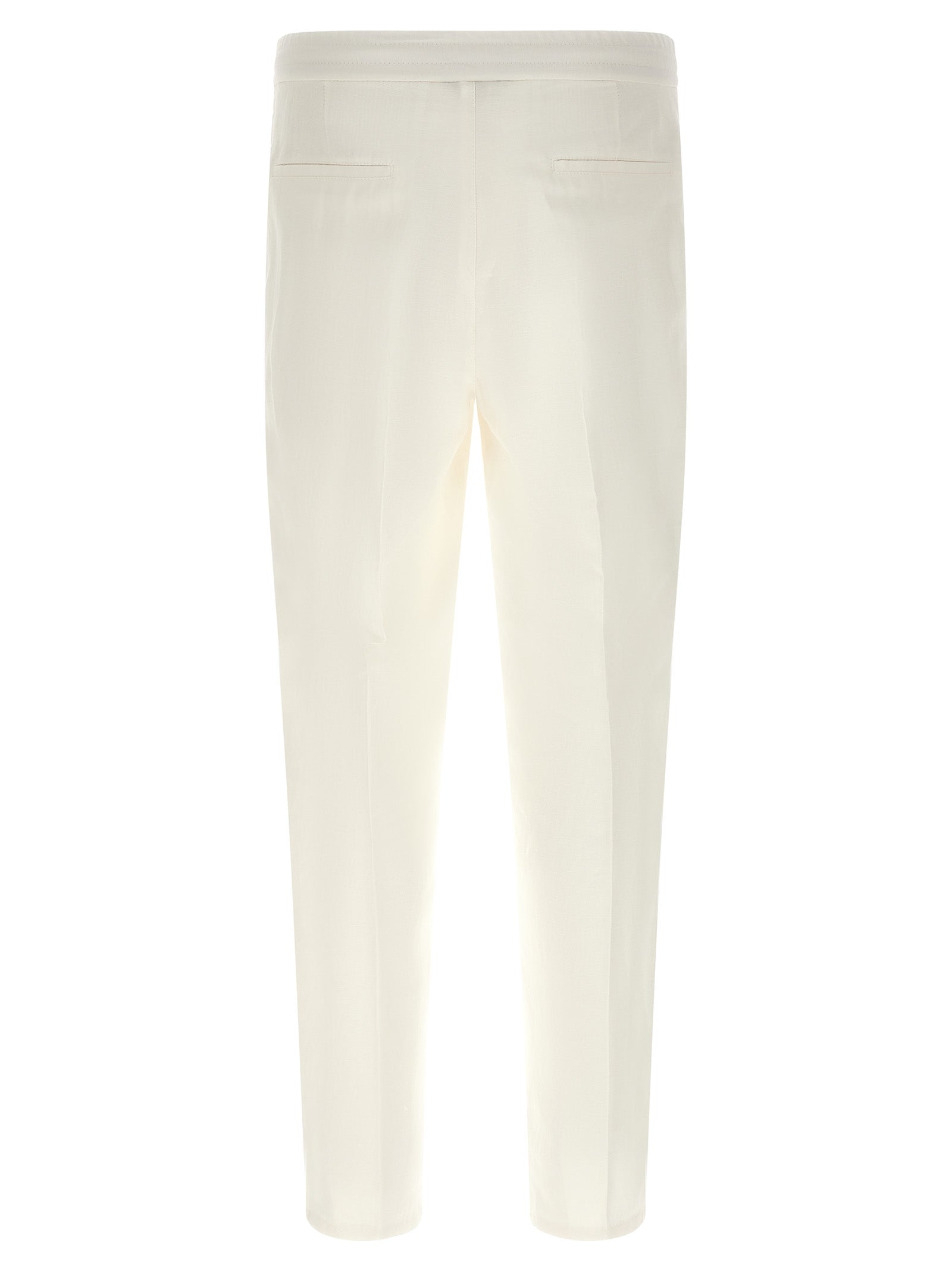 Brunello Cucinelli White Linen Casual Pants