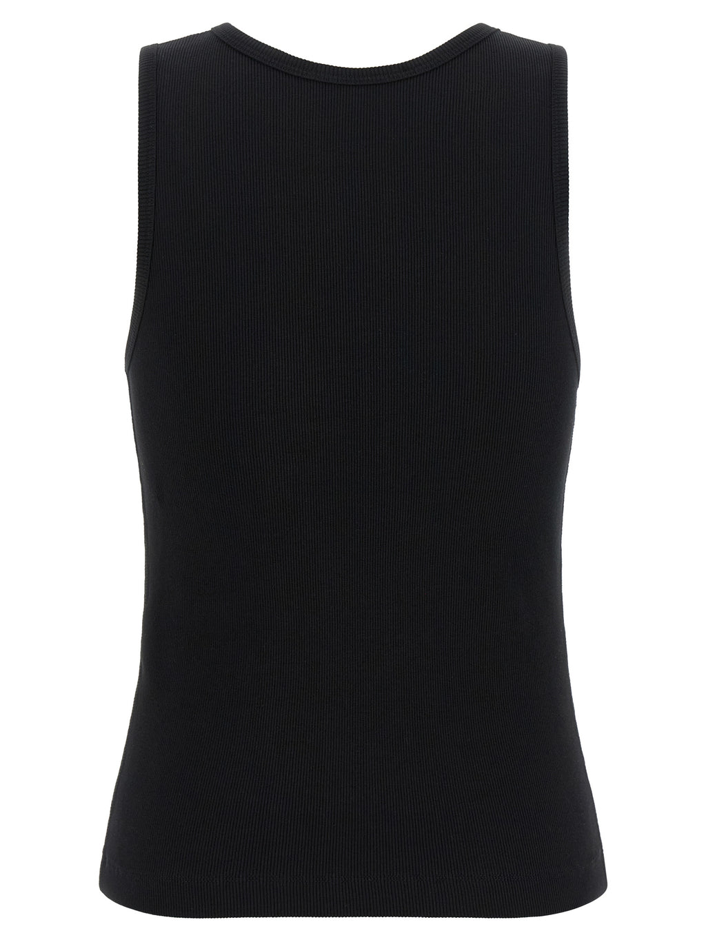 Maison Kitsuné Black Cotton Sleeveles T-Shirt