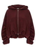 Dries Van Noten Bordeaux Cotton Hoodie