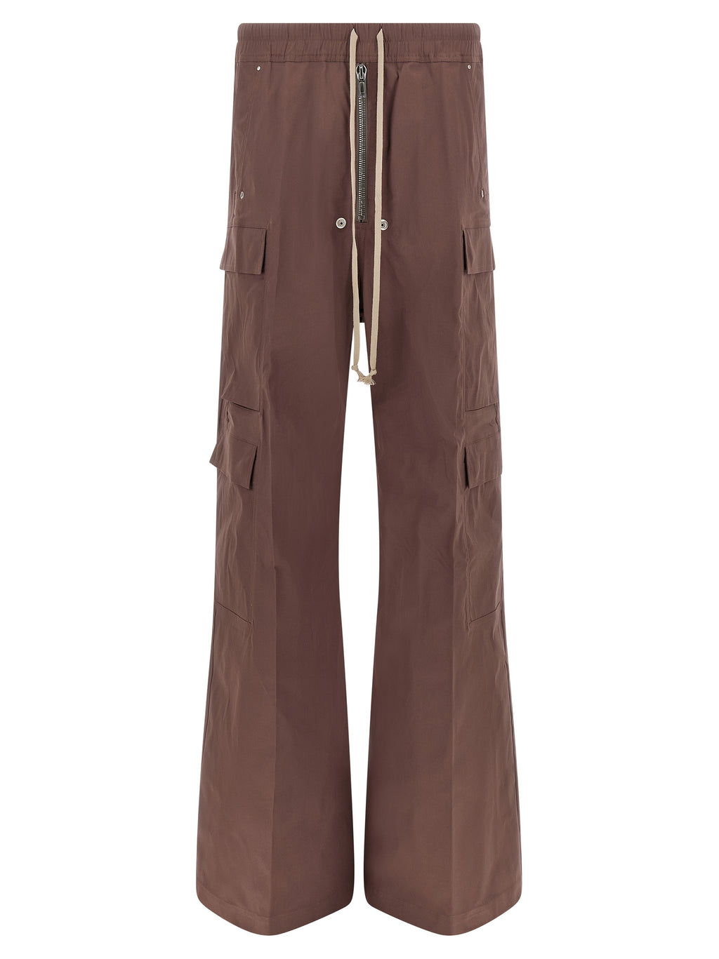 Rick Owens Brown Cotton Flared Pants