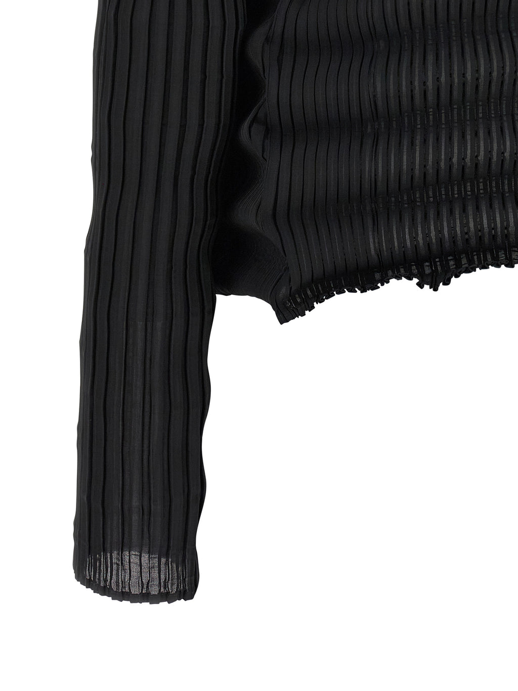 Issey Miyake Black Polyester Cardigan