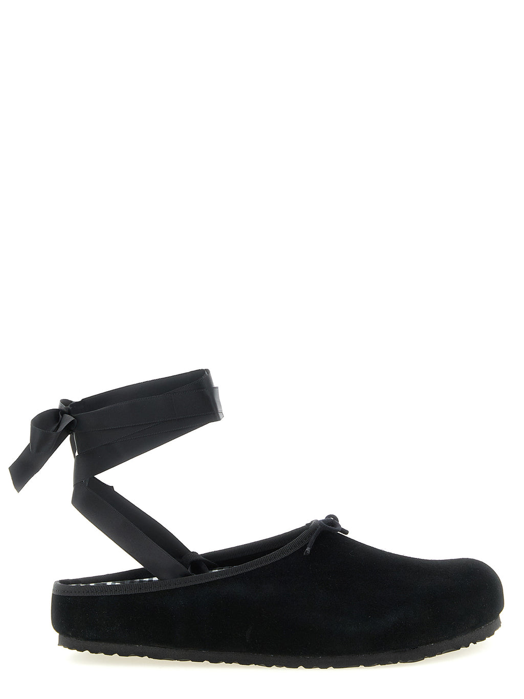 Birkenstock Black Suede Leather Ballet Flats