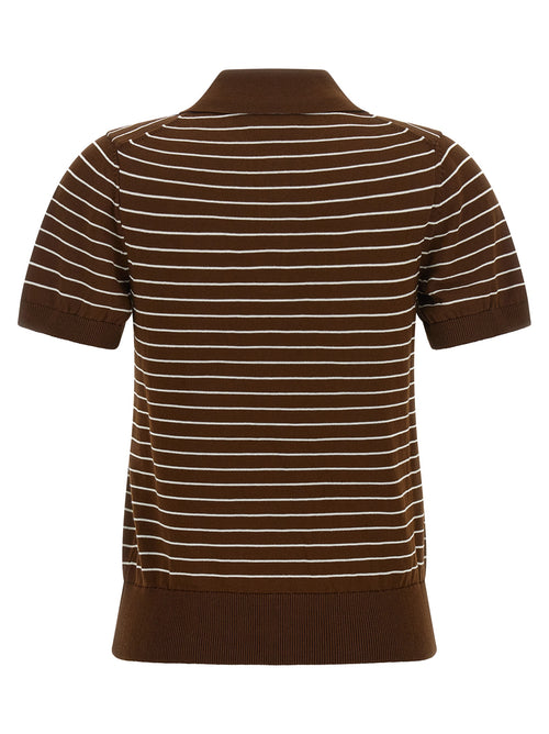 Polo A.P.C. en coton marron