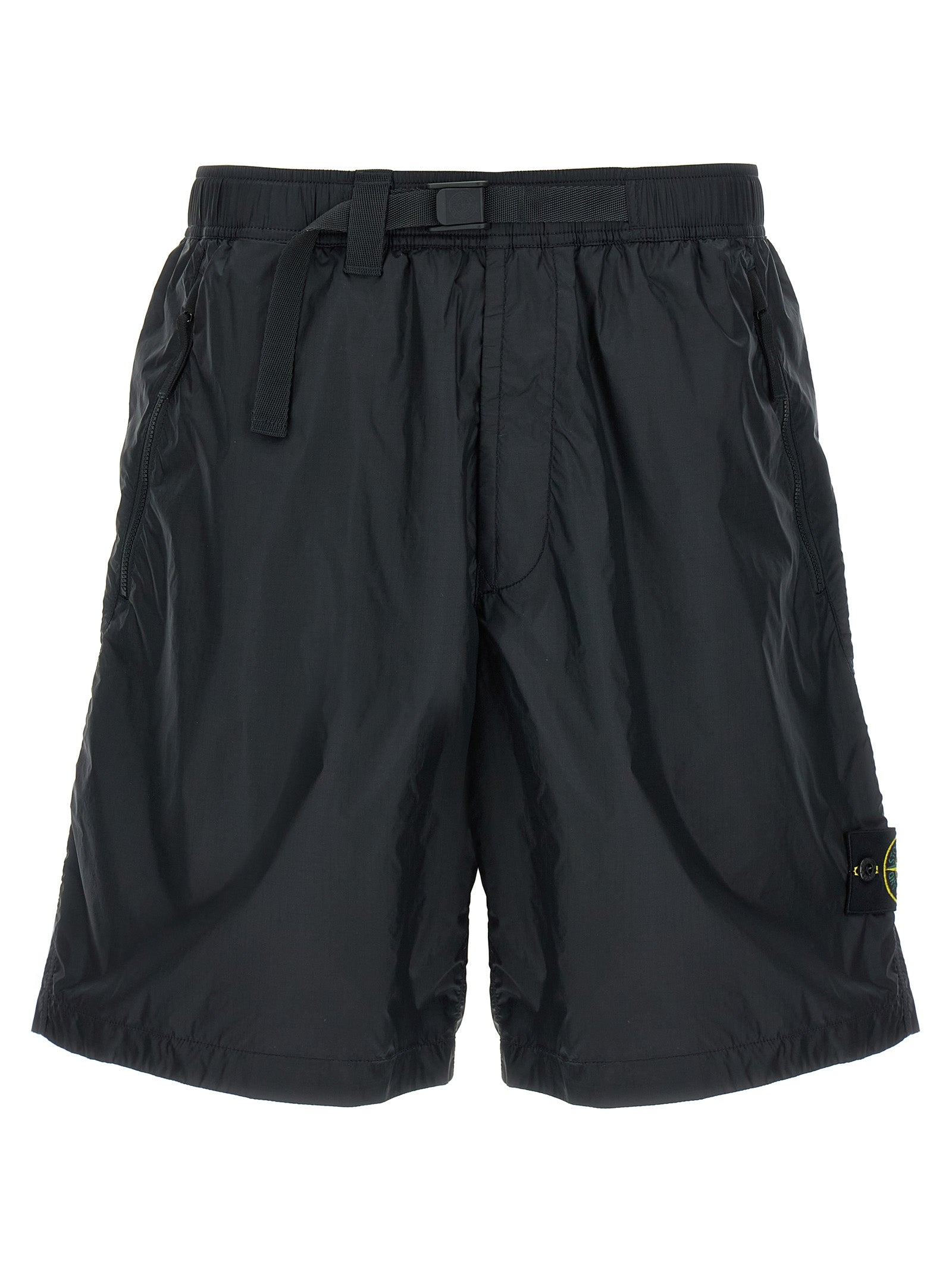 Stone Island Blue Polyamide Bermuda Shorts