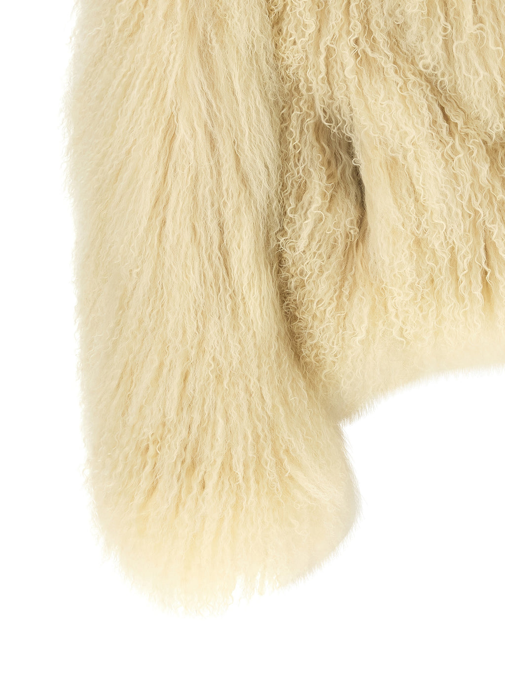 BLANCHA Beige Cashmere Biker Jacket