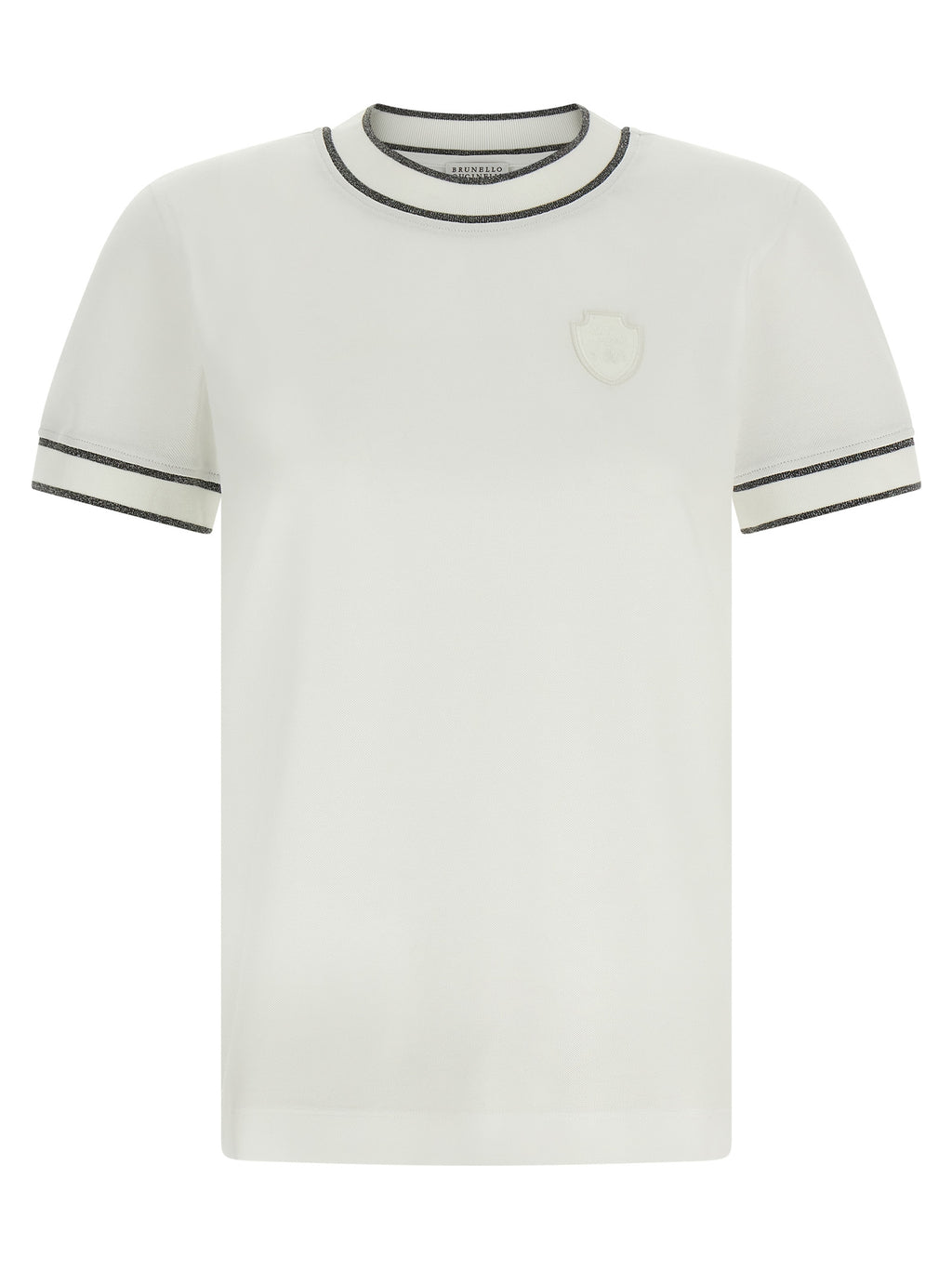 Camiseta de algodón blanca Brunello Cucinelli