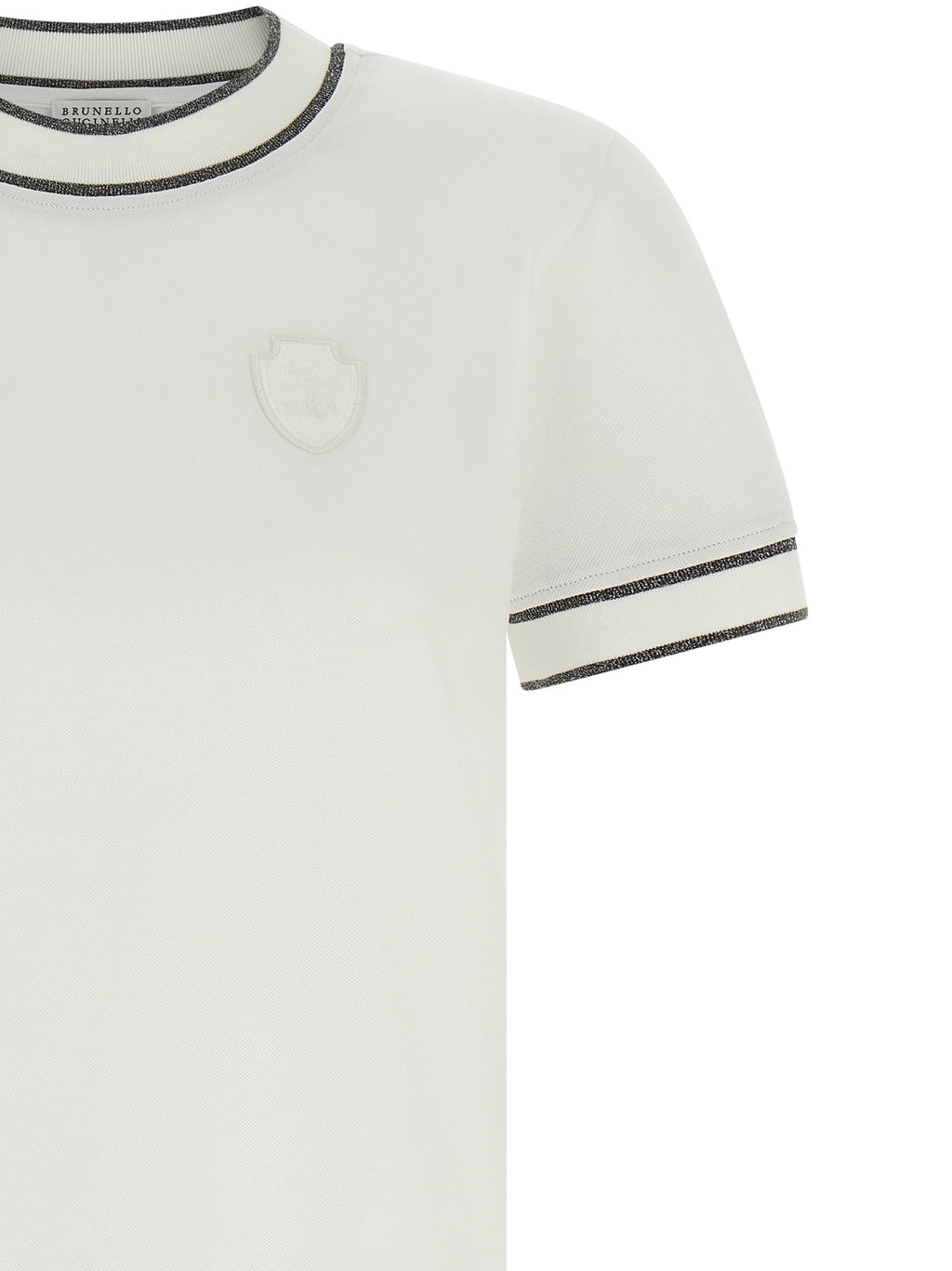 Camiseta de algodón blanca Brunello Cucinelli