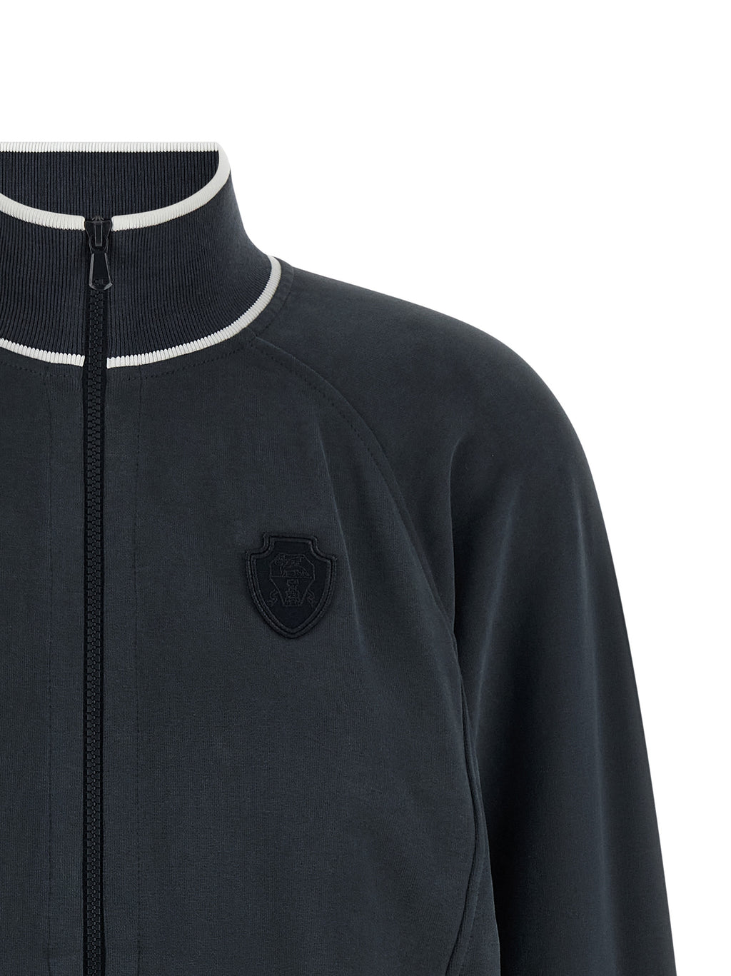 Brunello Cucinelli Blue Cotton Sweatshirt