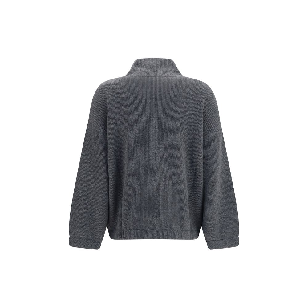 Sudadera Brunello Cucinelli gris de cachemir