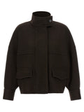 Alberto Biani Brown Wool Bomber