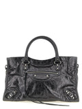 Balenciaga Silver Lamb Leather Handbag